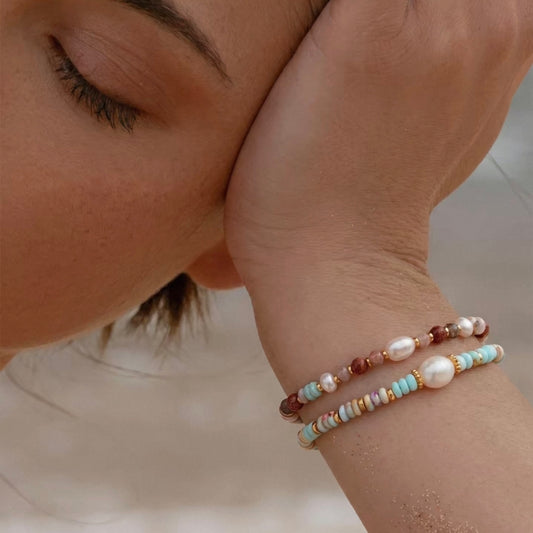 Terra Pastel Beaded Jewelry Set