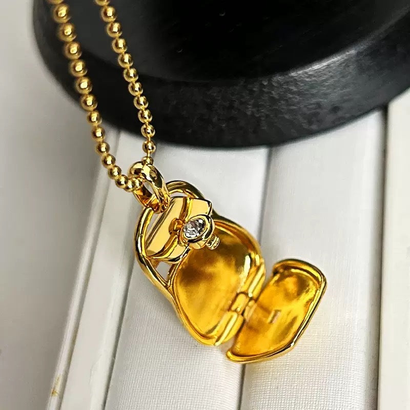 Petite Lock-Handbag Pendant Necklace