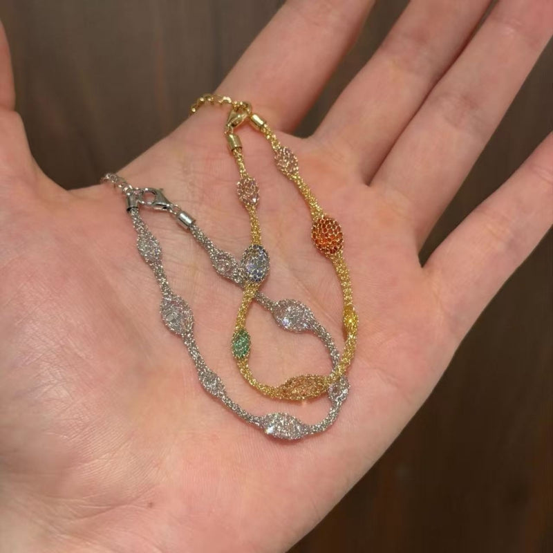 Multi-Gem Pavé Tennis Bracelet