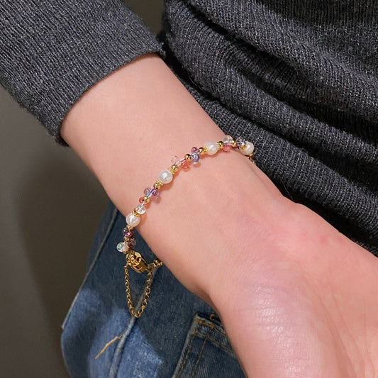 Colorful Bead & Pearl Magnetic Bracelet