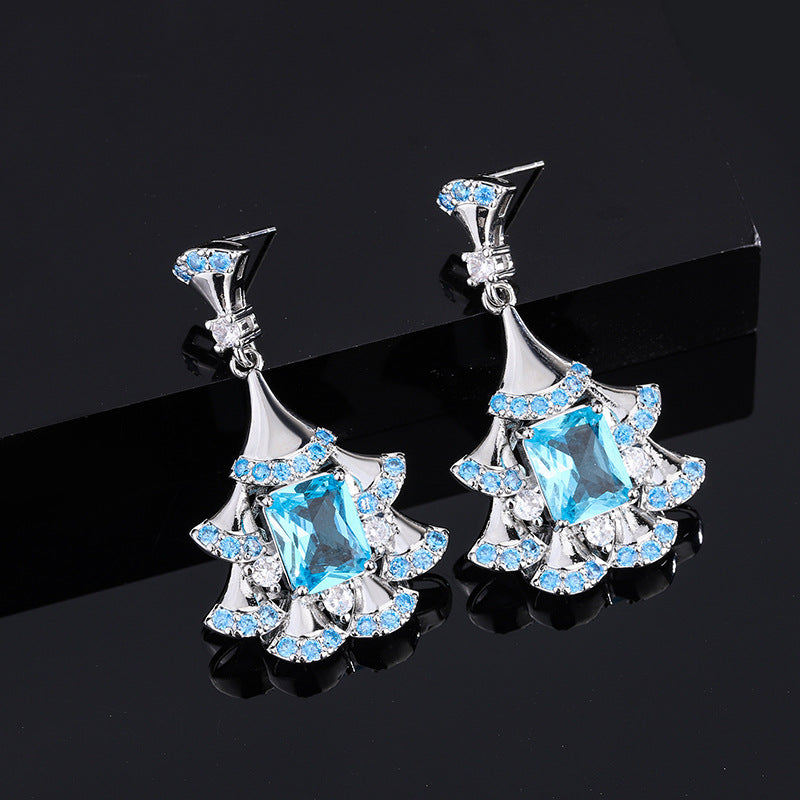 Sky Blue Waterfall Earrings