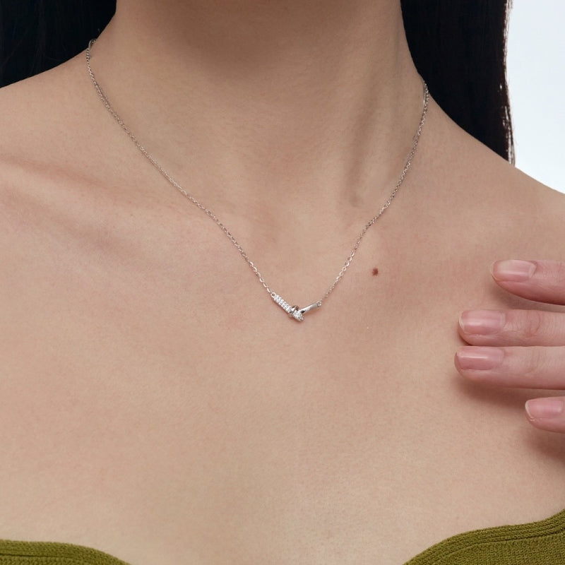 Golden Knot Pavé Necklace