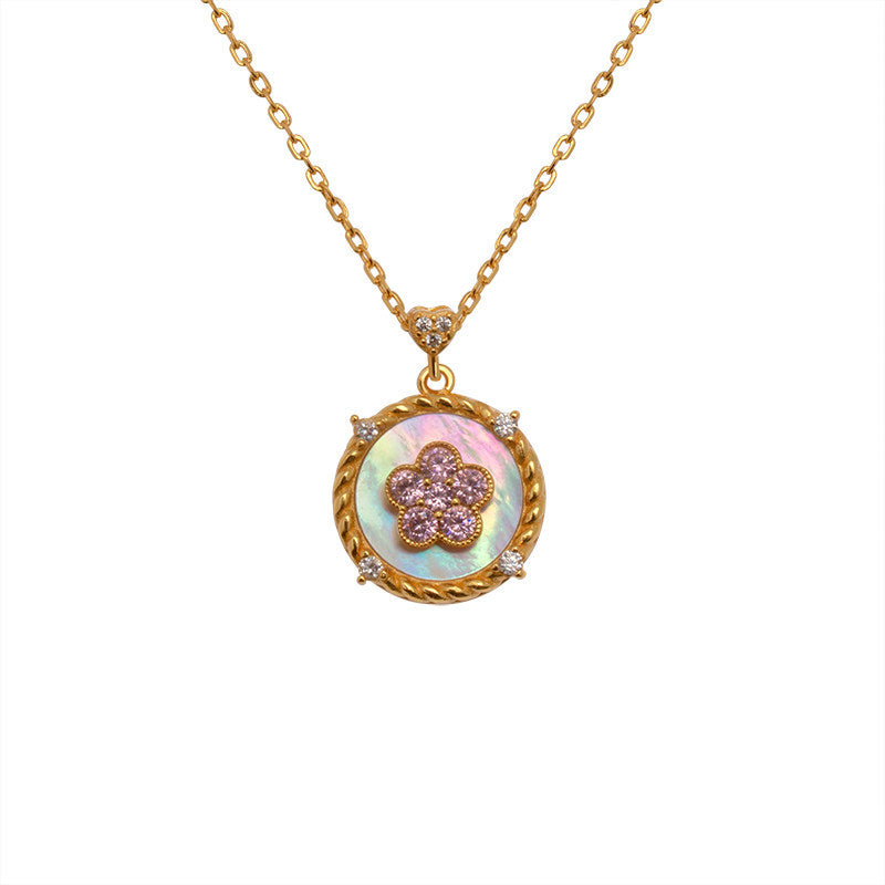 Opalescent Bloom Pendant Necklace
