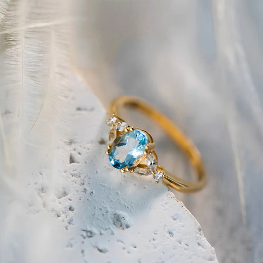 Tide & Light Aquamarine Ring