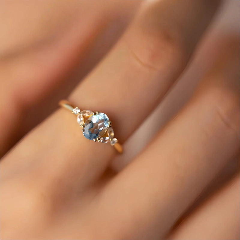 Tide & Light Aquamarine Ring