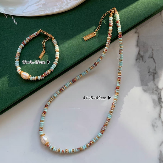 Terra Pastel Beaded Jewelry Set