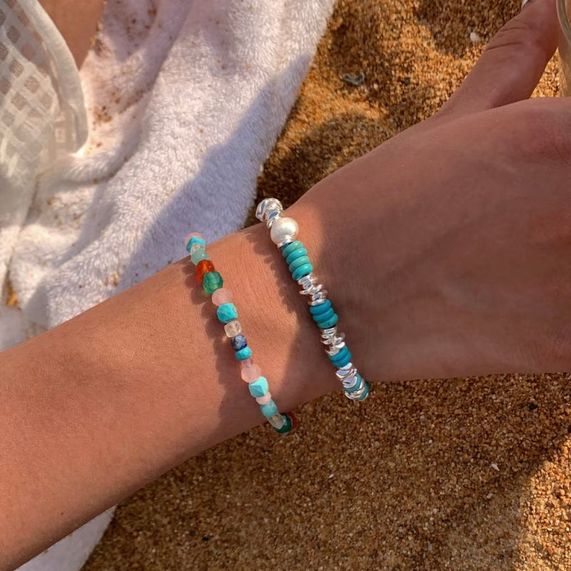Textured Silver & Turquoise Statement
