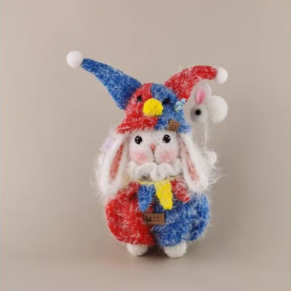 Clowny Bunny Bag Charm