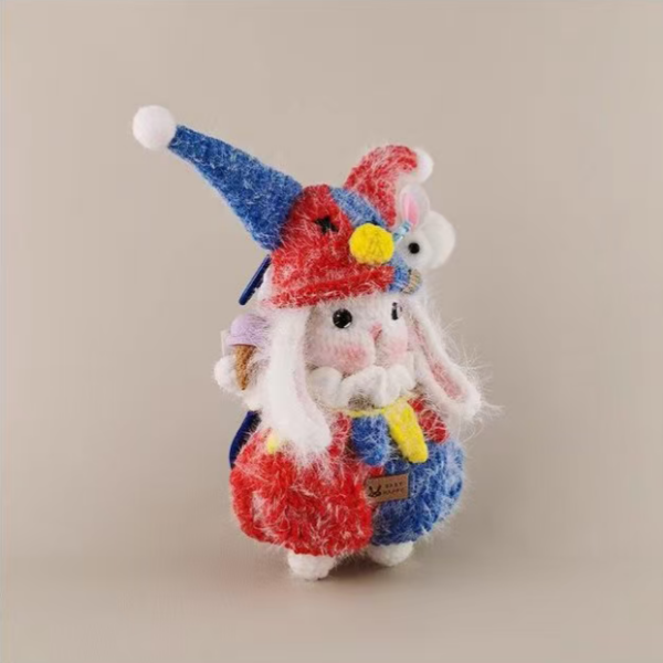 Clowny Bunny Bag Charm