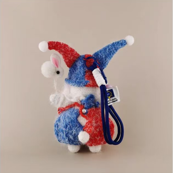 Clowny Bunny Bag Charm