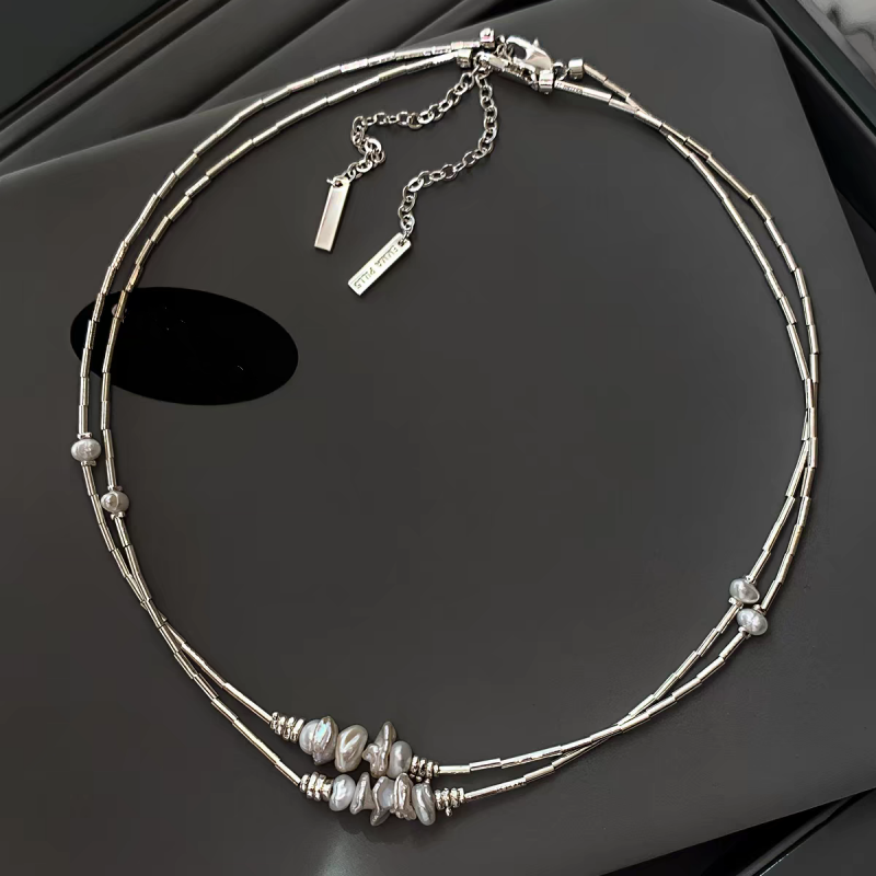 Minimalist Silver Stacking Necklaces