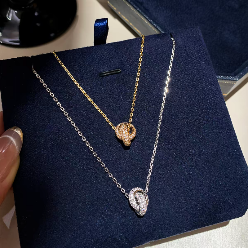 Twisted Pavé Pendant Necklace