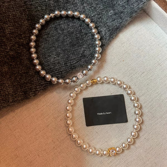 Muted Lustre Beaded Bracelet