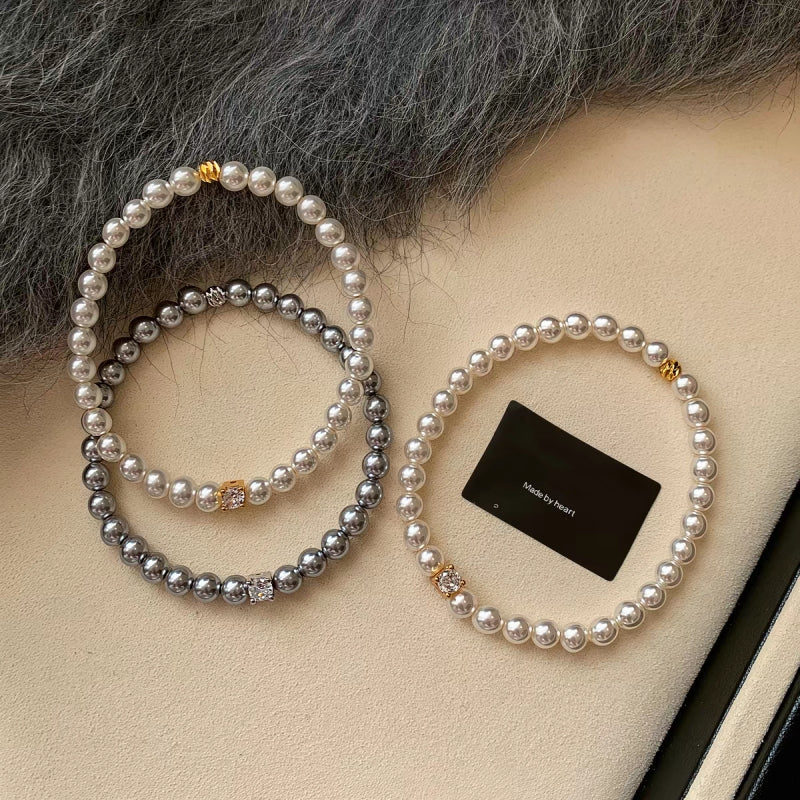 Muted Lustre Beaded Bracelet