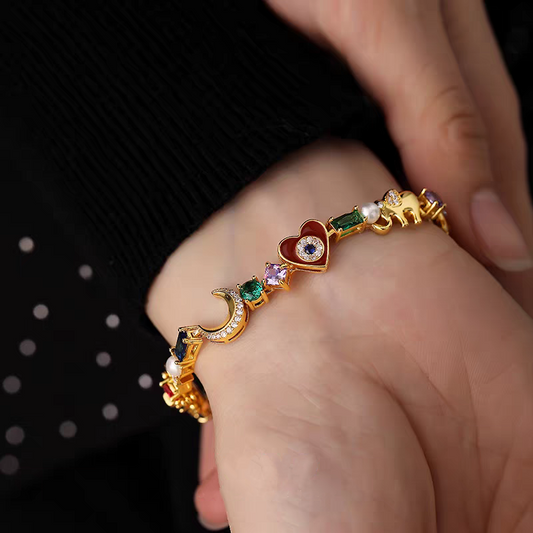 Celestial Colorful Gemstone Bracelet