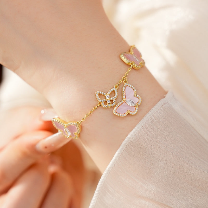 Whimsical Butterfly Charm Bracelet