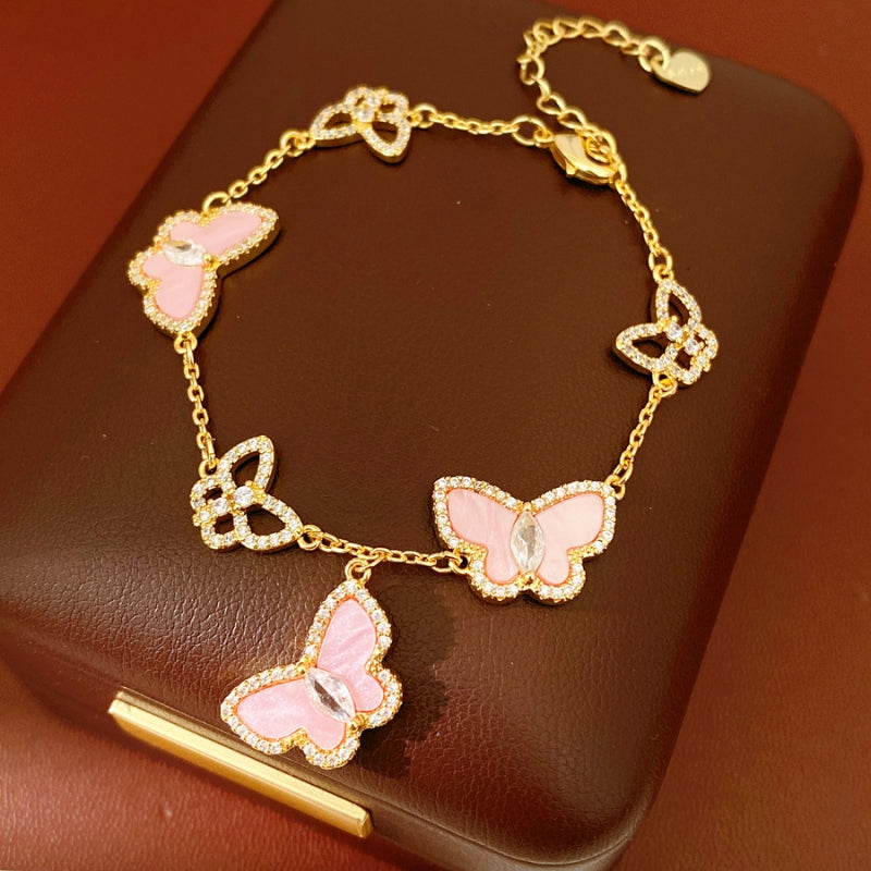 Whimsical Butterfly Charm Bracelet