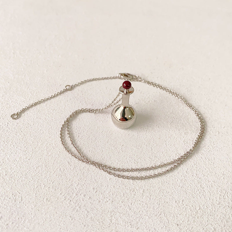 French Perfume Bottle Pendant Necklace