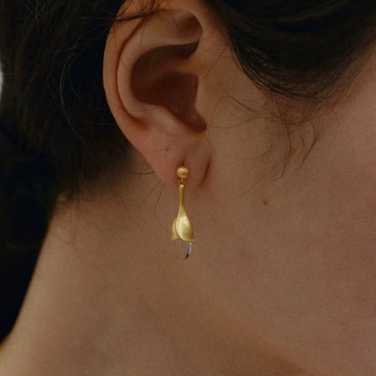 Minimalist Clear Teardrop Earrings