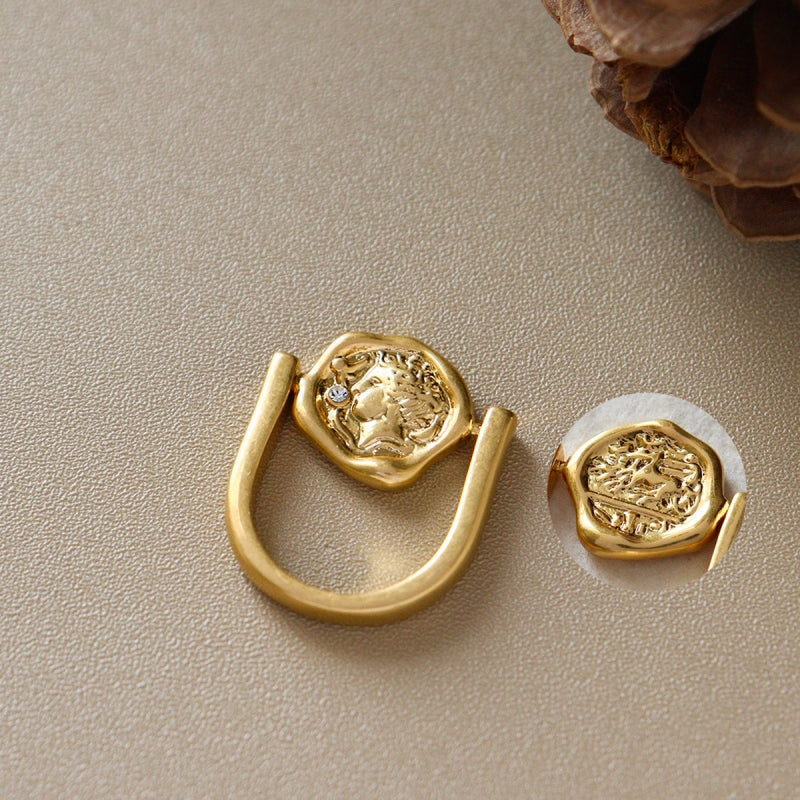 Reversible Medallion Statement Ring