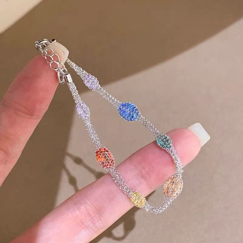 Multi-Gem Pavé Tennis Bracelet