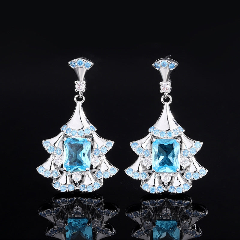 Sky Blue Waterfall Earrings