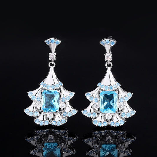 Sky Blue Waterfall Earrings