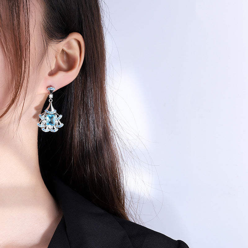 Sky Blue Waterfall Earrings