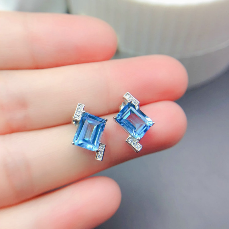 Ocean Glow Aquamarine Studs