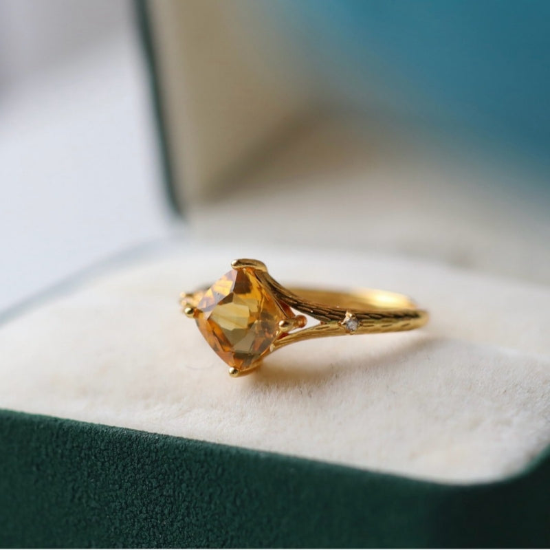 Golden Hour Citrine Solitaire