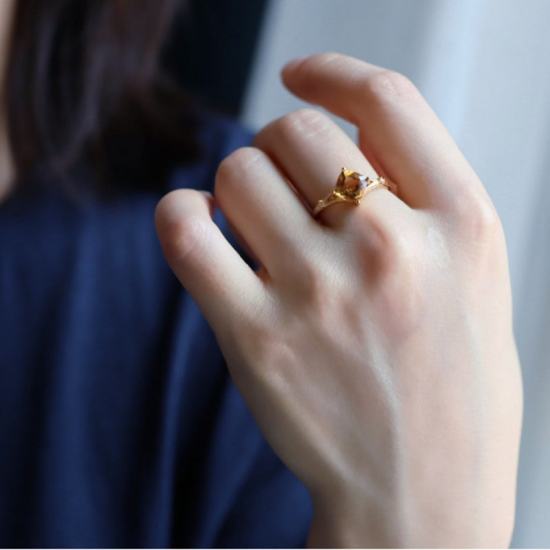 Golden Hour Citrine Solitaire