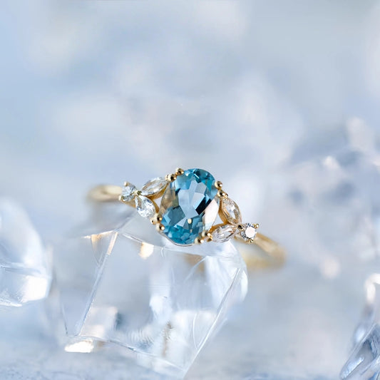 Tide & Light Aquamarine Ring