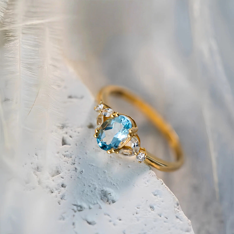 Tide & Light Aquamarine Ring