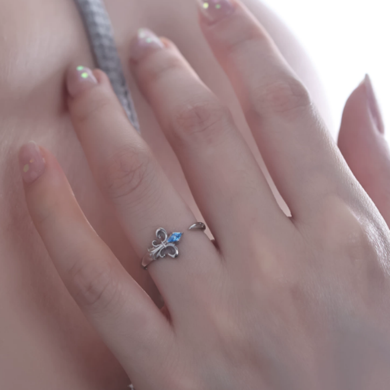 Fleur-de-lis Sword Open Ring