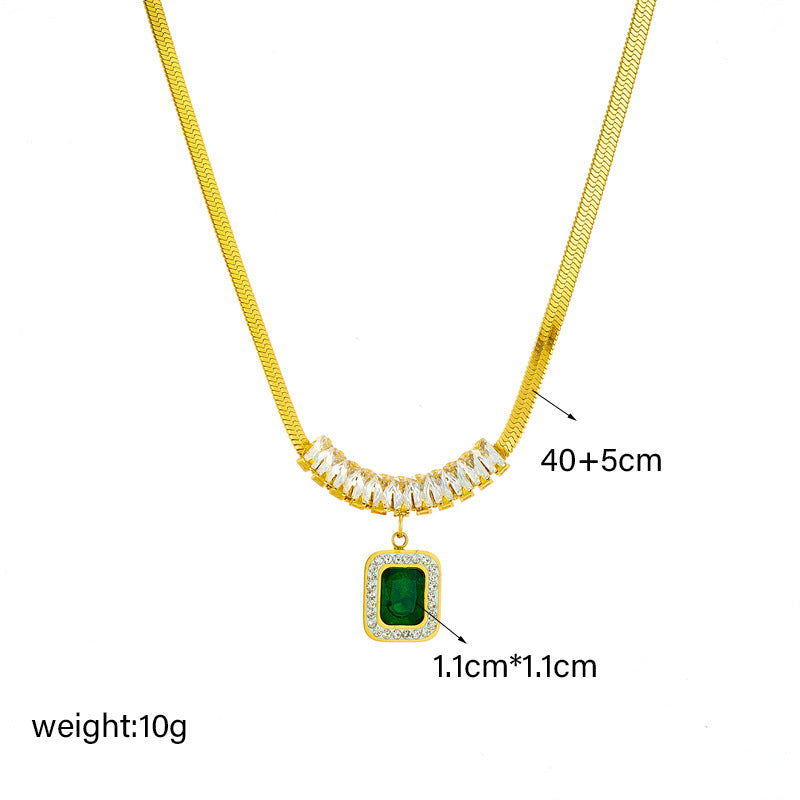 Vintage Emerald Halo Set