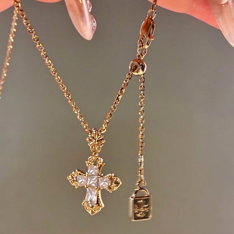Vintage Gothic Cross Necklace