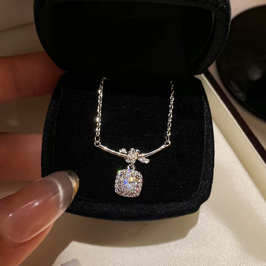 Little Square Sugar Pendant Necklace