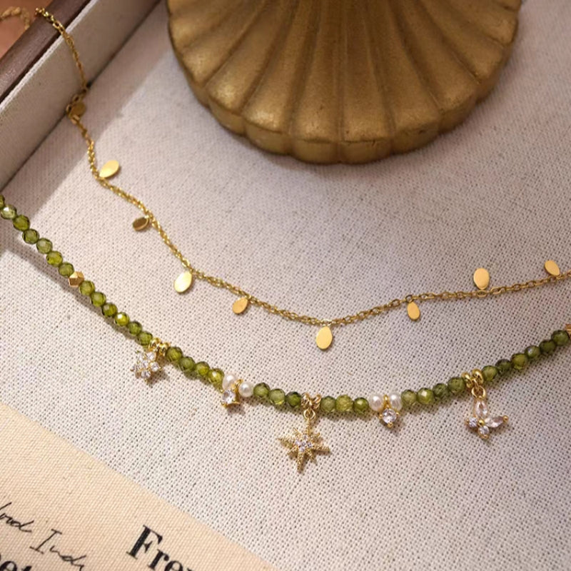 Emerald Forest Starfall Necklace