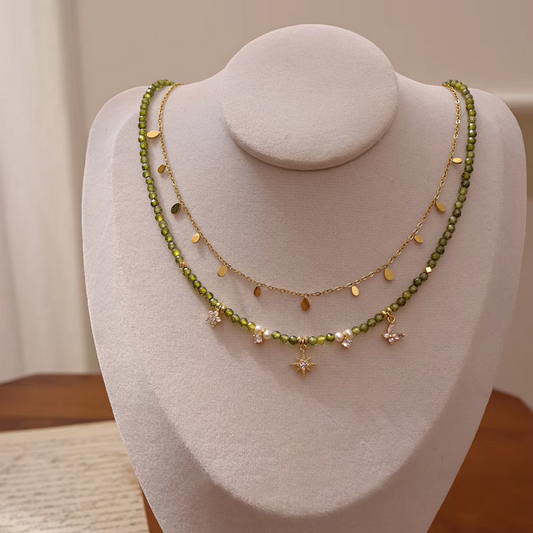 Emerald Forest Starfall Necklace