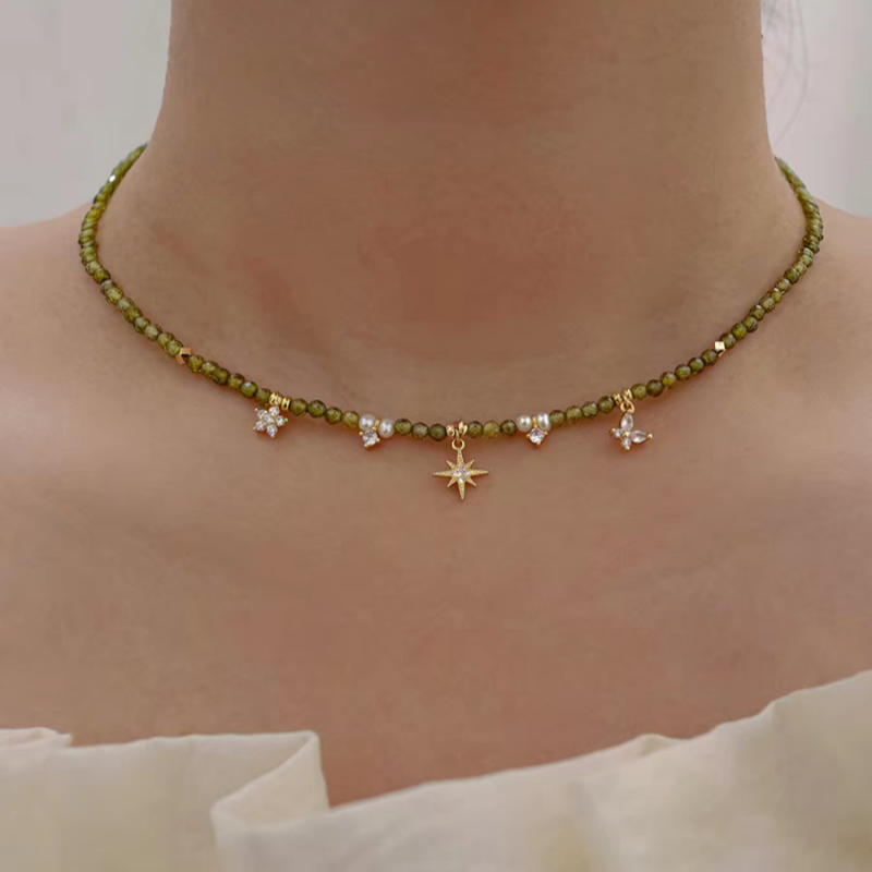 Emerald Forest Starfall Necklace