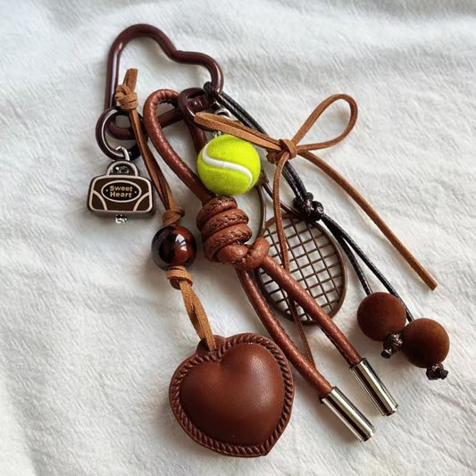 Maillard retro bowknot tennis bag charm