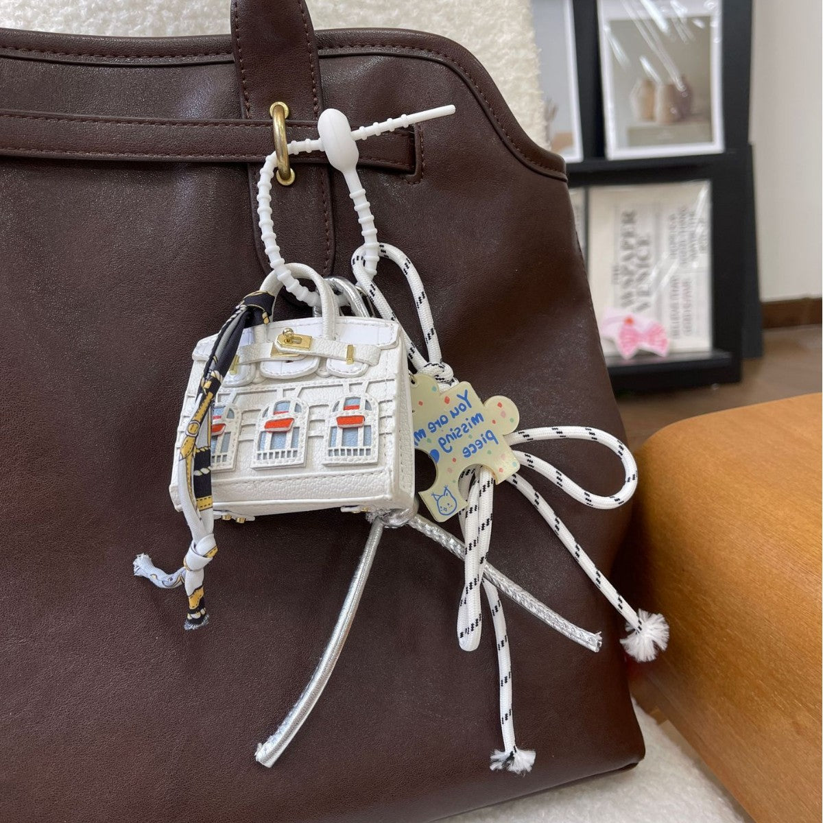 "U R MY MISSING PIECE" bag charm