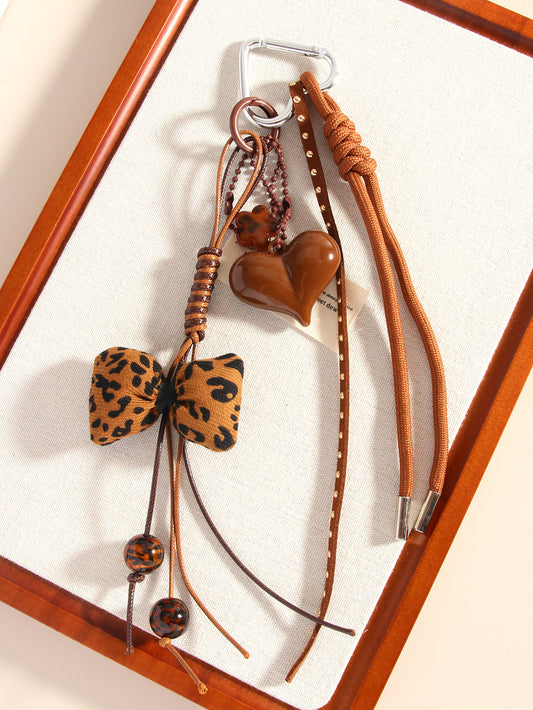 Cute little bear with  heart-bow Bag Charm