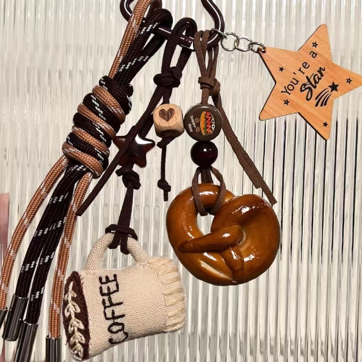 Alkaline bread with coffee Bag Charm