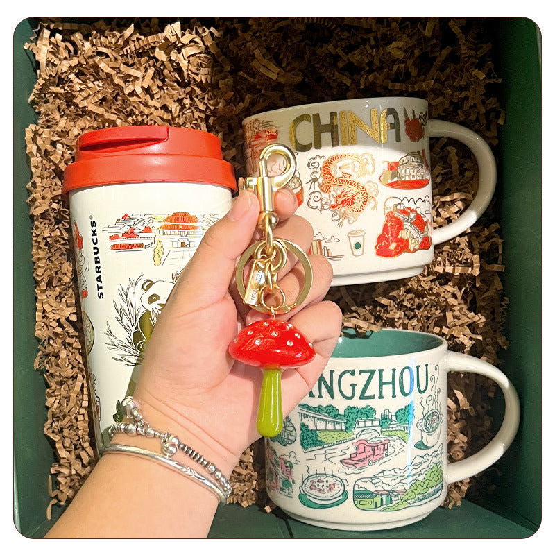 Small mushroom Bag Charm