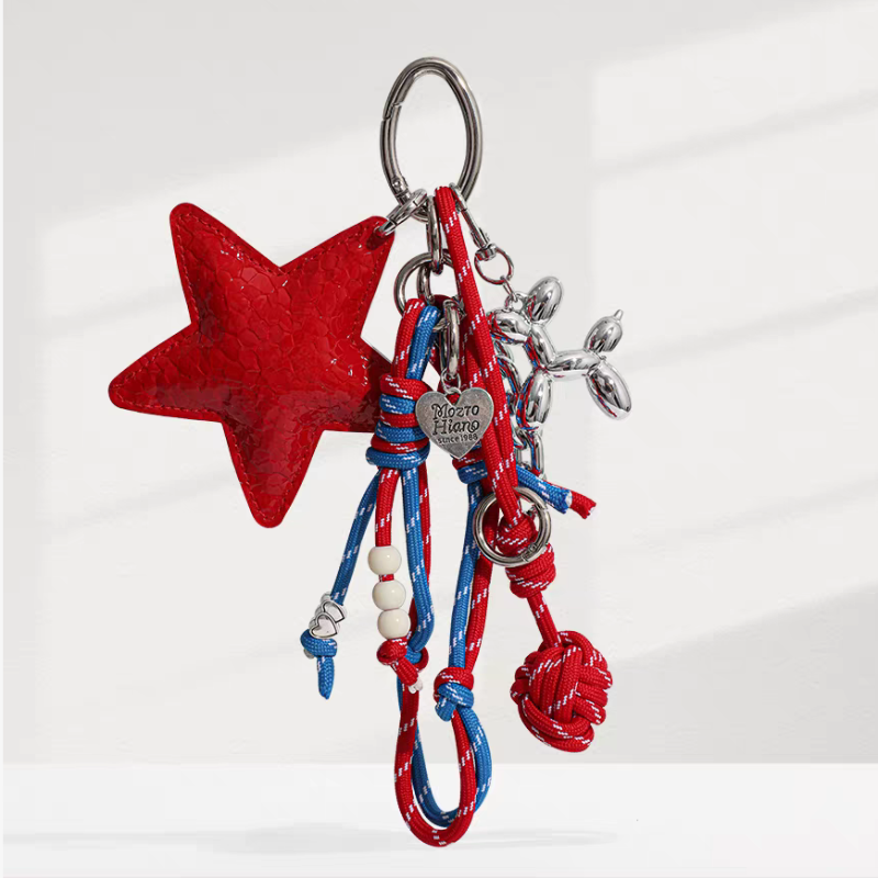 Crimson Star Luxe Bag Charm