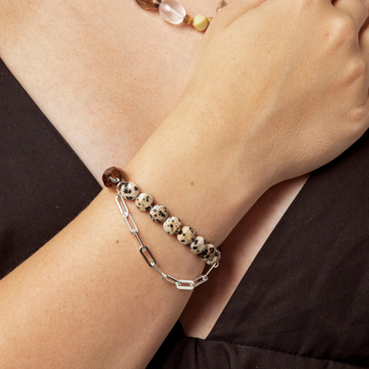 Smoky Quartz Beaded Bracelet