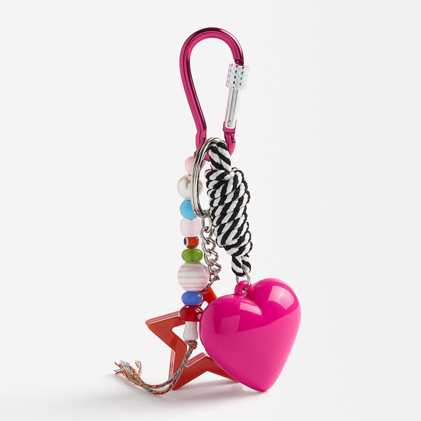 Neon Heart Beaded Charm