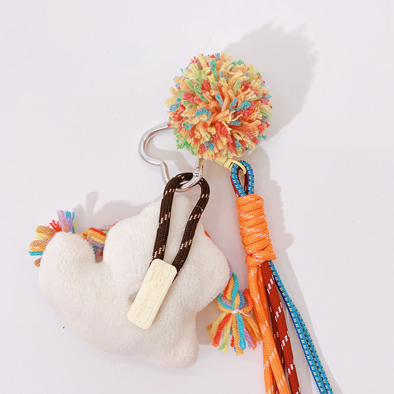Colorful Braided Puppy Charm