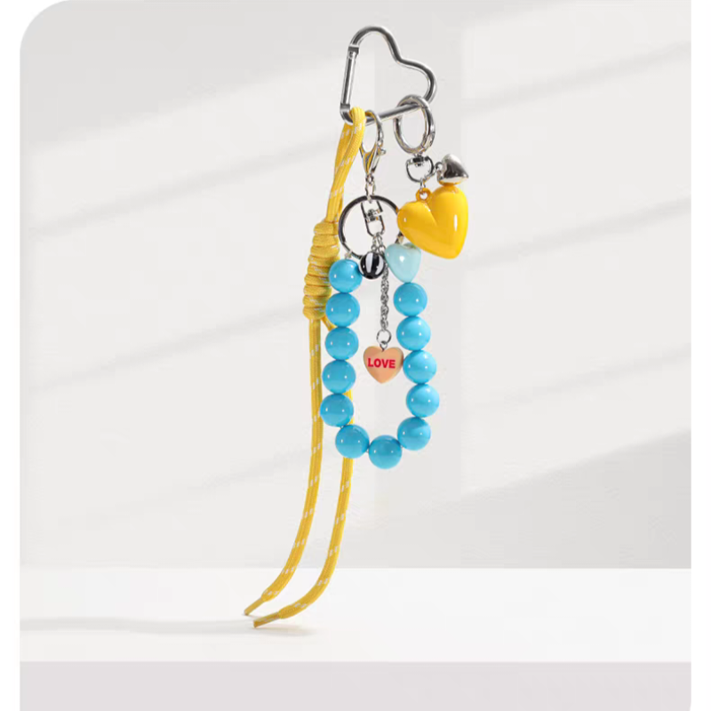 Hug Me Heart Beaded Bag Charm